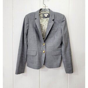 J.Crew Womens Grey Wool Blazer Size 2